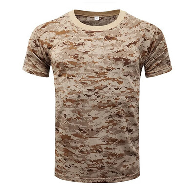 Āra sporta vīriešu T-krekli Kamuflāžas Multicam Quick Dry O Neck O Neck Tops Krekls ar īsām piedurknēm Liela izmēra M-3XL T-kreklu aksesuāri