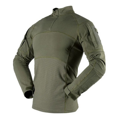 SINAIRSOFT Uniformă militară din armata SUA pentru bărbați, tricou tactic de vânătoare, cu mânecă lungă, din bumbac, respirabil, camuflat de asalt, sport în aer liber