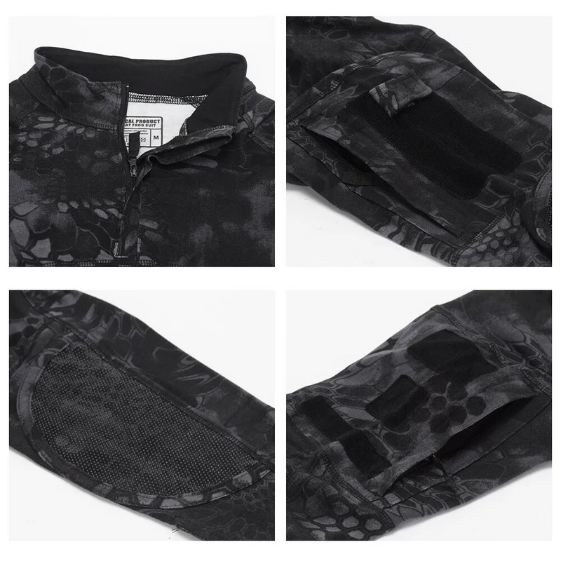 SINAIRSOFT meeste USA armee sõjaväe vormiriietus jahitaktikaline T-särk pikkade varrukatega hingav puuvillane Assault Camo välisport