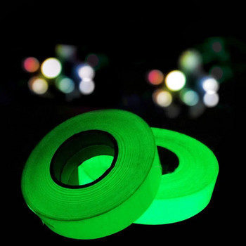 1Pcs Glow in The Dark Tape Αυτοκόλλητη ταινία ασφαλείας Φωσφορίζουσα Φωτεινή Ανακλαστική Αυτοκόλλητη 1cm x 3 m