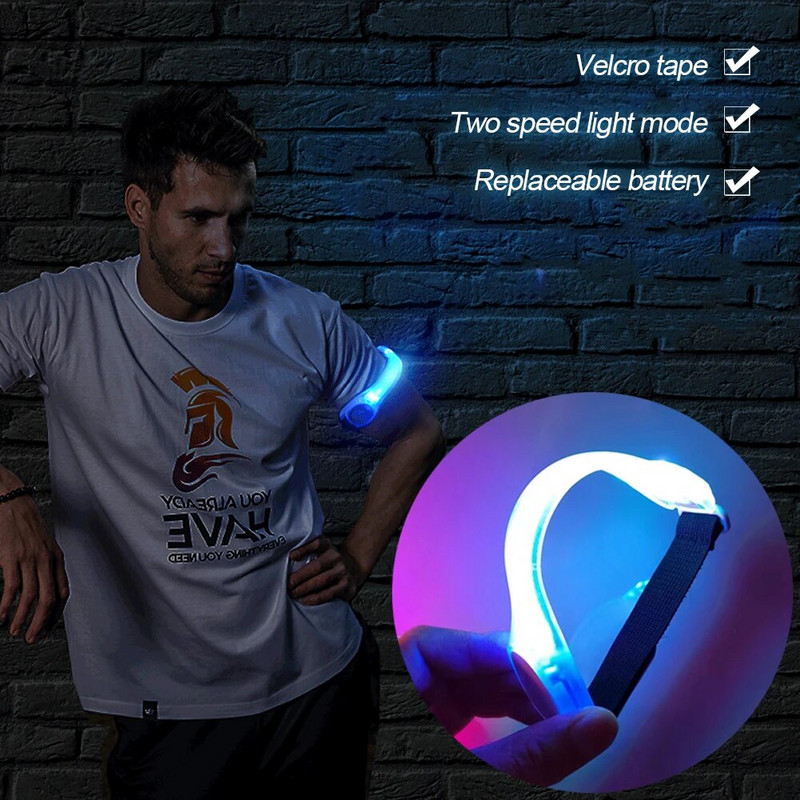 LED περιβραχιόνιο Night Outdoor Λαμπερό Προειδοποιητικό λουρί ασφαλείας Running Cycling Πεζοπορία Φωτιστικό LED βραχιόλι Δαχτυλίδι σακίδιο ένδειξης φως