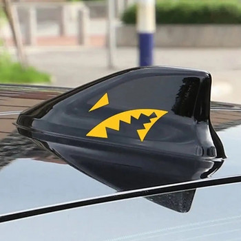2 τεμ./σετ Αυτοκόλλητο αυτοκινήτου Reflective Creative Shark Fin Antenna Shark Mouth Βινύλιο Decal Αξεσουάρ αυτοκινήτου Διακοσμητικά αυτοκόλλητα Universal