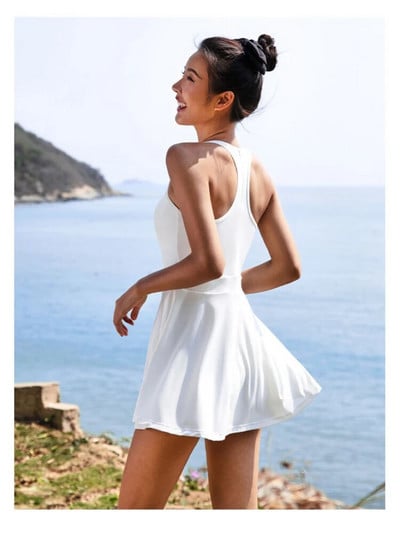 Sport Badminton Rochie Femei Yoga Sport Alergare Tenis Fusta Alergare Fusta scurta Vesta Costum dintr-o bucata Rochie Tenis Femei