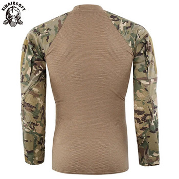 Στρατιωτική Στολή Κυνηγιού Στρατιωτική στολή Κυνηγιού Tactical Tshirt μακρυμάνικη βαμβακερή γενιά ΙΙΙ Combat Frog πουκάμισο Ανδρικά πουκάμισα εκπαίδευσης Camo