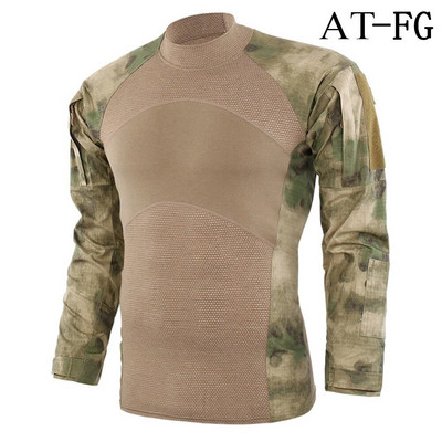 Uniforma militară a Armatei SUA Tricou tactic de vânătoare cu mânecă lungă din bumbac, generația a III-a, cămașă cu broască de luptă pentru bărbați, cămăși Camo de antrenament