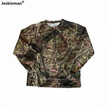 Outdoor Sports Casual Loose Climbing T-Shirt Bionic Camouflage Κυνήγι πουκάμισα ψαρέματος Καλοκαιρινό μπλουζάκι με πλήρη βαμβακερή προστασία από τον ήλιο