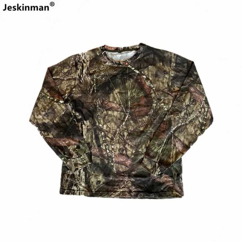 Outdoor Sports Casual Loose Climbing T-Shirt Bionic Camouflage Κυνήγι πουκάμισα ψαρέματος Καλοκαιρινό μπλουζάκι με πλήρη βαμβακερή προστασία από τον ήλιο