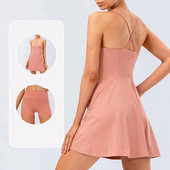 Fusta de tenis pentru femei cu buzunar 2 piese Fusta de golf respirabilă Naked Feel+Fitness Sport Yoga Imbracaminte scurta pentru femei Imbracaminte sportiva