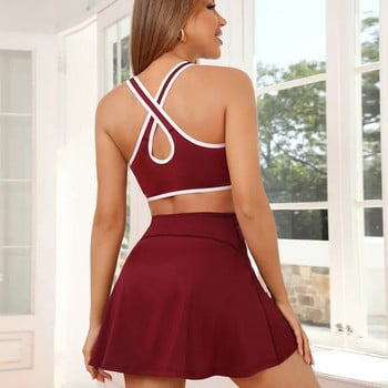 Κόκκινα αθλητικά φορέματα τένις Γυναικεία φορέματα γκολφ Badminton Sportswear γυμναστήριο Γυμναστήριο Γυναικεία ρούχα φόρμα προπόνησης 2023