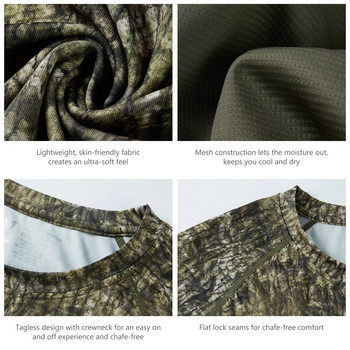 Bassdash Риболовна риза Мъжка Camo Performance Long Sleeve UPF50+ For Hunting Quick Dry Tactics Outdoor Clothing FS13M