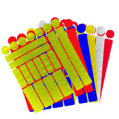 Peegeldav lint jalgratta kleepkleebised ohutuskleebised fluorestseeruvad öörattaratta ratta raami hoiatusriba turvalisus