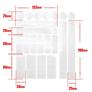 Ανακλαστική ταινία Αυτοκόλλητα ποδηλάτου Αυτοκόλλητα ασφαλείας Φθορίζοντα νυχτερινή ποδηλασία Πλαίσιο τροχού ποδηλάτου Προειδοποιητική λωρίδα ασφαλείας