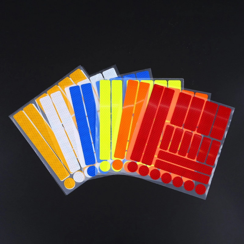 Peegeldav lint jalgratta kleepkleebised ohutuskleebised fluorestseeruvad öörattaratta ratta raami hoiatusriba turvalisus