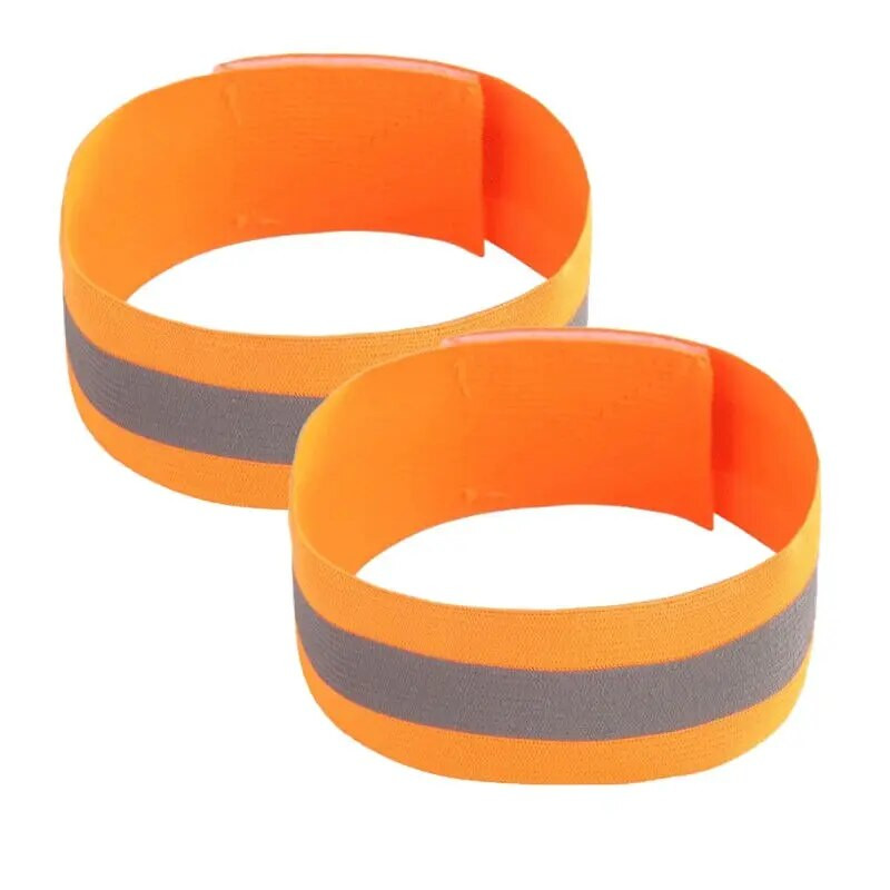 1 τμχ Ανακλαστικές λωρίδες Ελαστικό περιβραχιόνιο βραχιολάκι Χέρι αστράγαλο Προειδοποιητικό δεσμό ιμάντες ασφαλείας ποδήλατο νυχτερινό αθλητισμό τζόκινγκ