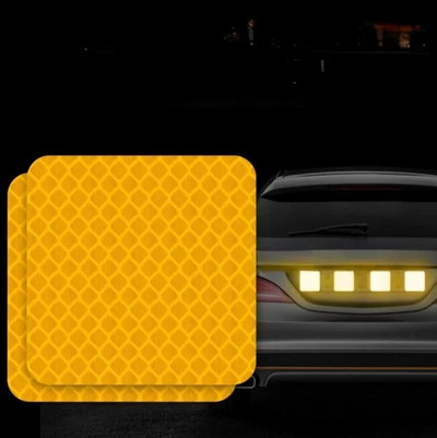 10 tk 3x8cm auto veoauto ohutus helkur hoiatusriba öine sõitmine turvaline helkuri kleebis Automaatne väliskleebised auto stiil