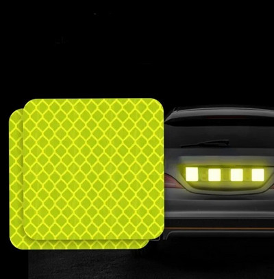 10 tk 3x8cm auto veoauto ohutus helkur hoiatusriba öine sõitmine turvaline helkuri kleebis Automaatne väliskleebised auto stiil
