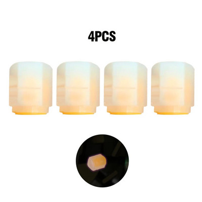 Capace de supapă pentru anvelope de mașină, 1-4 buc. Capace de tijă de supapă luminoase, duze universale fluorescente pentru anvelope pentru mașină, camion, motocicletă, capac de supapă pentru bicicletă