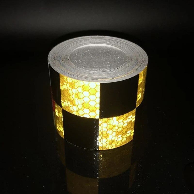 5cmx1m peegeldav jalgrattakleebiste kleeplint kollase musta rattakleebiste jaoks Jalgrattatarvikute jaoks