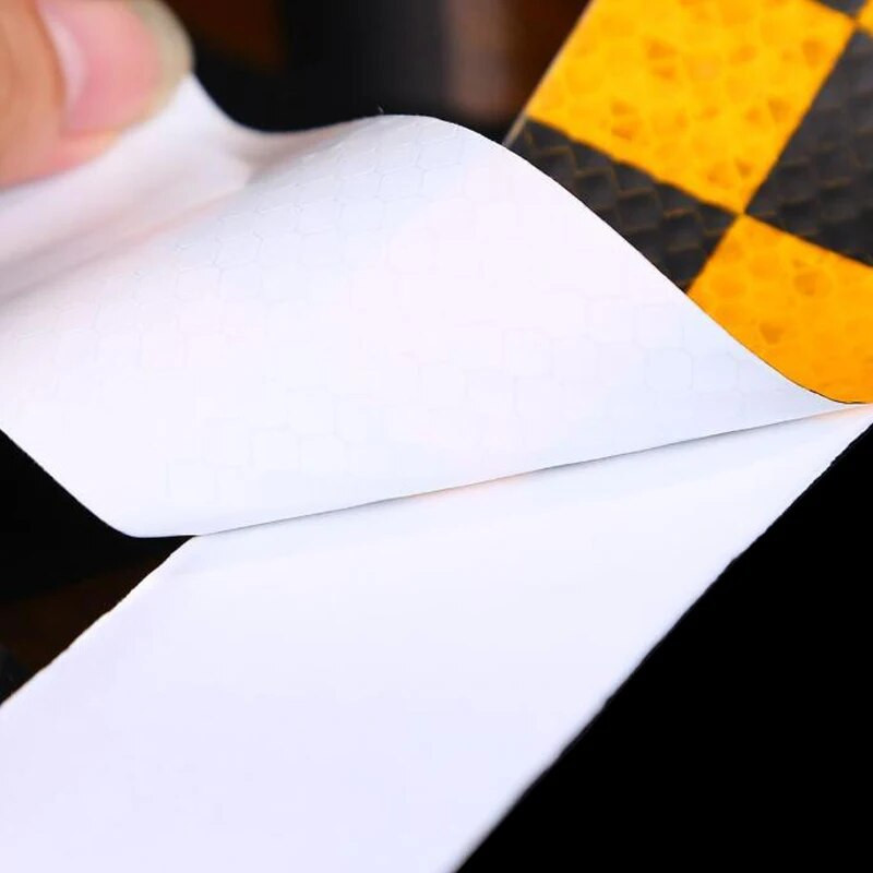 5cmx1m peegeldav jalgrattakleebiste kleeplint kollase musta rattakleebiste jaoks Jalgrattatarvikute jaoks