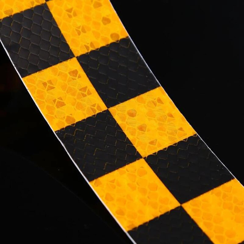 5cmx1m peegeldav jalgrattakleebiste kleeplint kollase musta rattakleebiste jaoks Jalgrattatarvikute jaoks