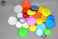 Uus hästi nähtav PVC-võtmehoidja plastikust helkurplekist märk öise jalgrattasõidu helkuriga ripatsiga 1 ülikond 44 mm ja 58 mm