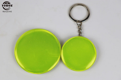 Uus hästi nähtav PVC-võtmehoidja plastikust helkurplekist märk öise jalgrattasõidu helkuriga ripatsiga 1 ülikond 44 mm ja 58 mm