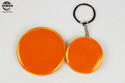 Uus hästi nähtav PVC-võtmehoidja plastikust helkurplekist märk öise jalgrattasõidu helkuriga ripatsiga 1 ülikond 44 mm ja 58 mm