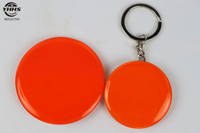 Uus hästi nähtav PVC-võtmehoidja plastikust helkurplekist märk öise jalgrattasõidu helkuriga ripatsiga 1 ülikond 44 mm ja 58 mm