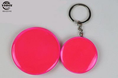 Uus hästi nähtav PVC-võtmehoidja plastikust helkurplekist märk öise jalgrattasõidu helkuriga ripatsiga 1 ülikond 44 mm ja 58 mm