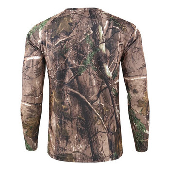 Νέο ανδρικό υπαίθριο Bionic Camouflage Hunting Under-shirt που αναπνέει και στεγνώνει με μακρυμάνικο πουκάμισο Tactical Slim