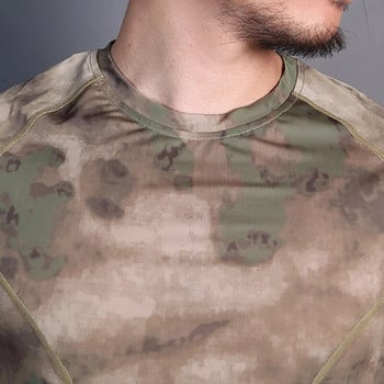 Μπλουζάκια για τρέξιμο Emersongear Tactical Skin Tight Base Layer Camo Πεζοπορία Κυνήγι Υπαίθρια Αθλήματα Combat Μπλουζάκια που απομακρύνουν τον ιδρώτα