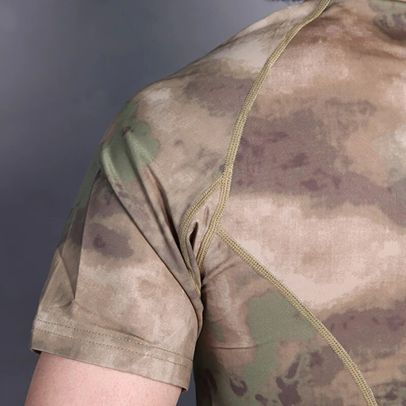 Emersongear Tactical Skin Tight Base Layer Camo Jooksusärgid Matkamine Jahindus Välissport Võitlus Higi imavad T-särgid