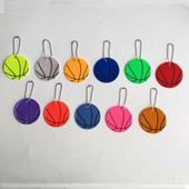 10Pcs 6CM Košarkaška lopta Sigurnosni reflektor Reflektirajući privjesak Torba Nakit Privjesak Dodaci Visoka vidljivost Djeca Žene Muški Darovi