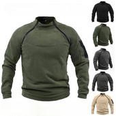 US SWAT Mens Tactical Outdoor Polar Fleece Jaka Medību Apģērbs Silts Rāvējslēdzējs Pulovers Vīriešu Vēja Necaurlaidīgs Mētelis Termiskais pārgājienu Džemperis