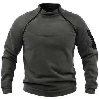 Ανδρικό SWAT Tactical Outdoor Polar Fleece μπουφάν κυνηγιού Ρούχα κυνηγιού Ζεστό πουλόβερ με φερμουάρ Αντρικό αντιανεμικό παλτό Θερμικό πουλόβερ πεζοπορίας