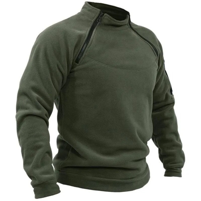 US SWAT Mens Tactical Outdoor Polar Fleece Jaka Medību Apģērbs Silts Rāvējslēdzējs Pulovers Vīriešu Vēja Necaurlaidīgs Mētelis Termiskais pārgājienu Džemperis