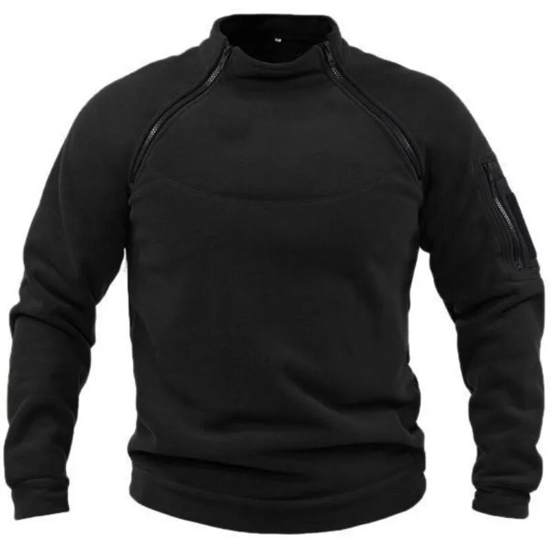 US SWAT Mens Tactical Outdoor Polar Fleece Jaka Medību Apģērbs Silts Rāvējslēdzējs Pulovers Vīriešu Vēja Necaurlaidīgs Mētelis Termiskais pārgājienu Džemperis