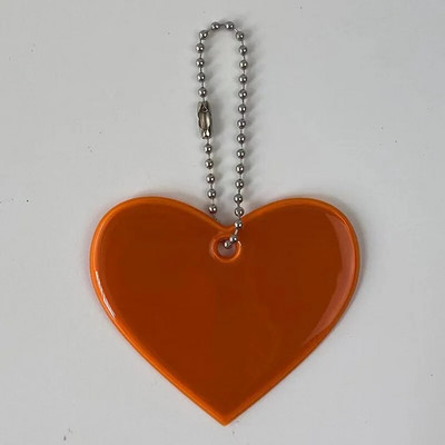 Ανακλαστικό μενταγιόν Τσάντες μπρελόκ σχήμα καρδιάς Αξεσουάρ Ψηλά ορατοί ανακλαστήρες PVC Μπρελόκ Σακίδια πλάτης για γυναικεία Παιδιά Χρηματοκιβώτιο