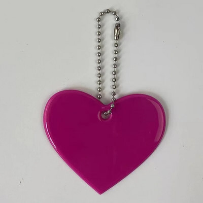 Ανακλαστικό μενταγιόν Τσάντες μπρελόκ σχήμα καρδιάς Αξεσουάρ Ψηλά ορατοί ανακλαστήρες PVC Μπρελόκ Σακίδια πλάτης για γυναικεία Παιδιά Χρηματοκιβώτιο