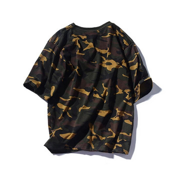 Anisyll Tie-dyed Military Style Tactical T-Shirt Jungle Camouflage Свободни горнища Мъжко лятно ловно тренировъчно облекло с къс ръкав