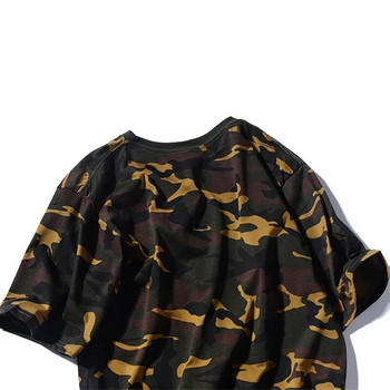 Anisyll Tie-dyed Military Style Tactical T-Shirt Jungle Camouflage Свободни горнища Мъжко лятно ловно тренировъчно облекло с къс ръкав