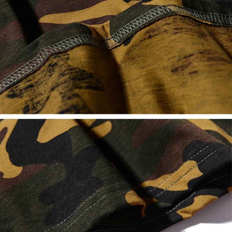 Ανδρικά κοντομάνικα καλοκαιρινά ενδύματα εκπαίδευσης κυνηγιού Anisyll Tactical T-shirt Jungle Camouflage Loose Tops