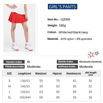 PGM Παιδικές φούστες γκολφ Αθλητικά ρούχα για κορίτσια Φούστα τένις Φθινοπωρινό νεανικό φούστες πλισέ σε γραμμή Α