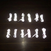 Φθορίζοντα αντανακλαστικά κορδόνια μήκους 120 cm Αθλητικά προειδοποιητικά κορδόνια πολύχρωμα