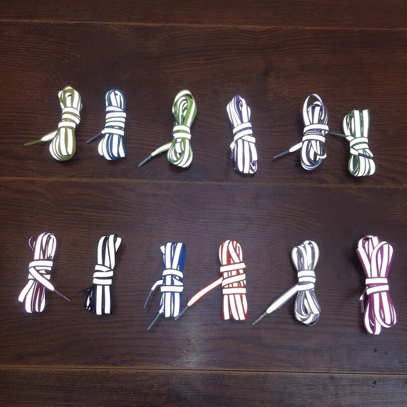 Φθορίζοντα αντανακλαστικά κορδόνια μήκους 120 cm Αθλητικά προειδοποιητικά κορδόνια πολύχρωμα