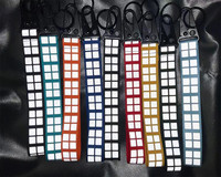 Ανακλαστικά μπρελόκ υψηλής ορατότητας Σκούρο γκρι Υλικό ιμάντων για αξεσουάρ μενταγιόν τσάντας 2,5 cm Night Walking Sport Running