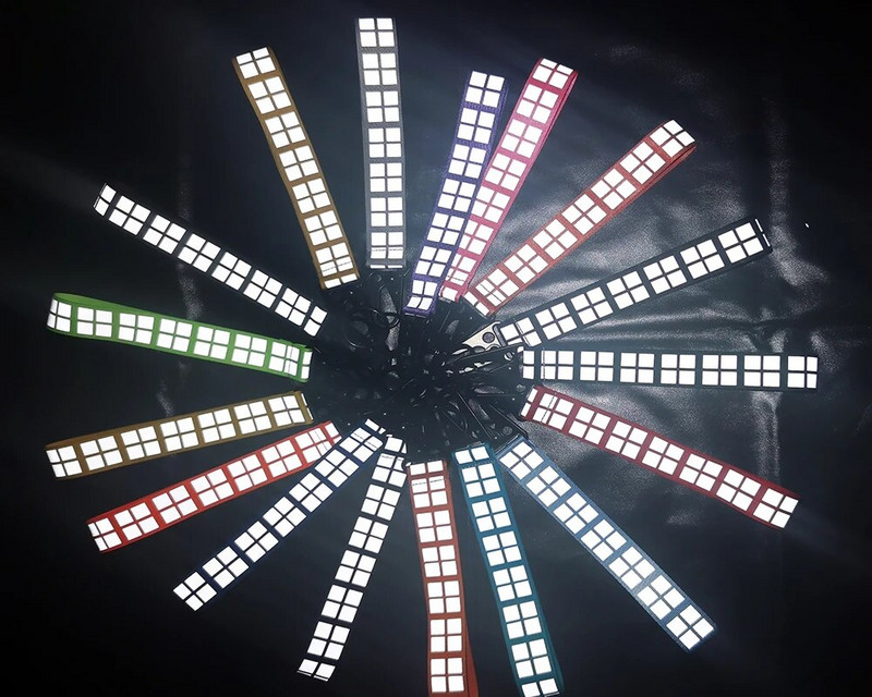 Ανακλαστικά μπρελόκ υψηλής ορατότητας Σκούρο γκρι Υλικό ιμάντων για αξεσουάρ μενταγιόν τσάντας 2,5 cm Night Walking Sport Running