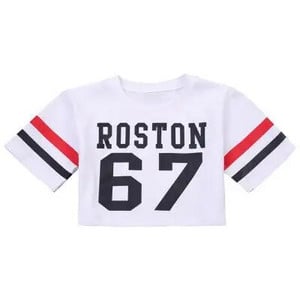 Meiteņu modes hiphopa svārki Sarkani balles deju konkursa krekli Bērniem Crop Top deju kostīmi Džeza priekšnesumu šovi tērpi