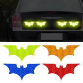 3 τμχ Αυτοκόλλητο αυτοκινήτου ανακλαστικό σε σχήμα νυχτερίδας Αυτοκόλλητα προειδοποίησης ηλεκτρικού οχήματος Safely night κράνος Διακοσμητικά αυτοκόλλητα αξεσουάρ Voiture