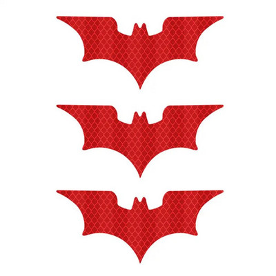 3 τμχ Αυτοκόλλητο αυτοκινήτου ανακλαστικό σε σχήμα νυχτερίδας Αυτοκόλλητα προειδοποίησης ηλεκτρικού οχήματος Safely night κράνος Διακοσμητικά αυτοκόλλητα αξεσουάρ Voiture